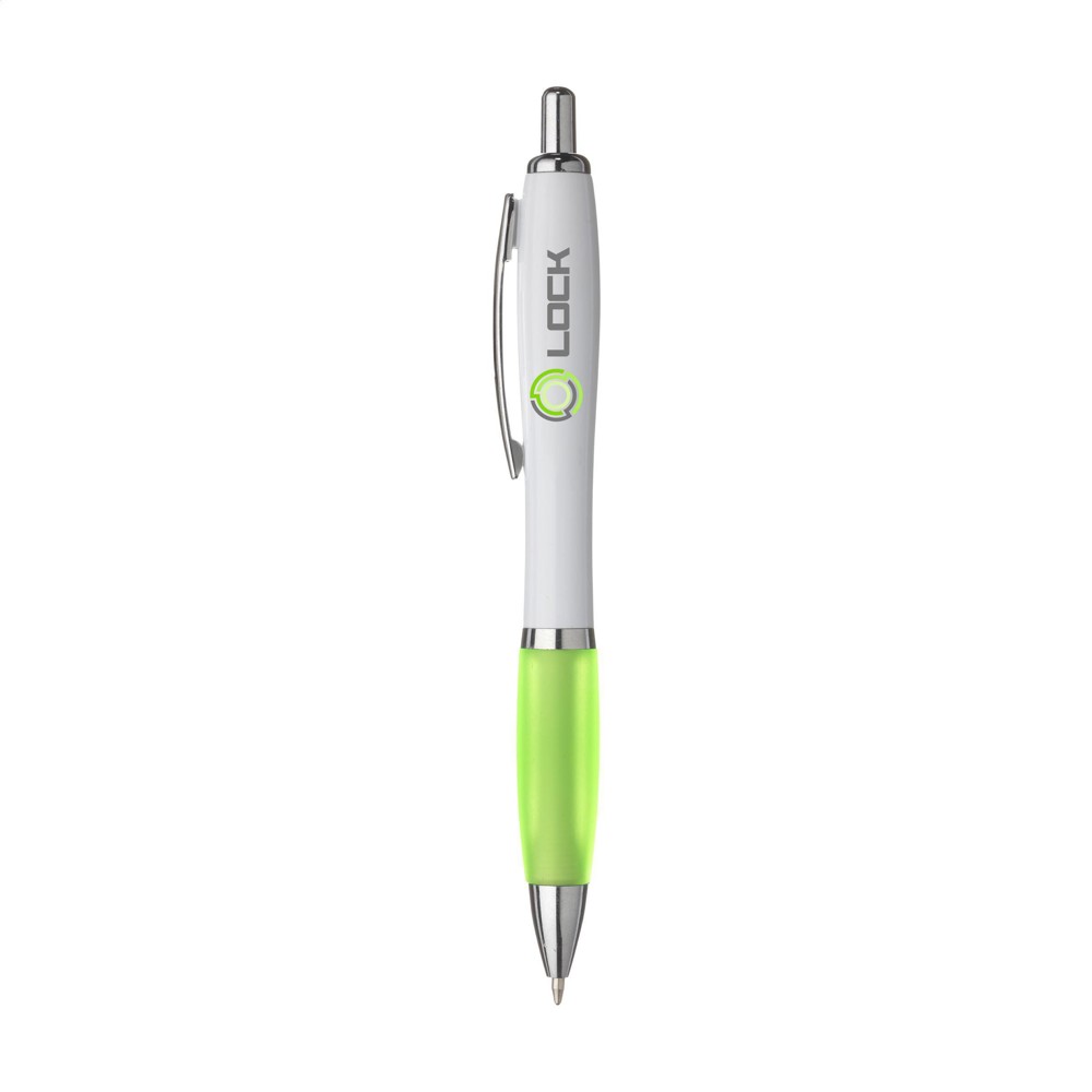 Athos White pennen - lime (± PMS 376)