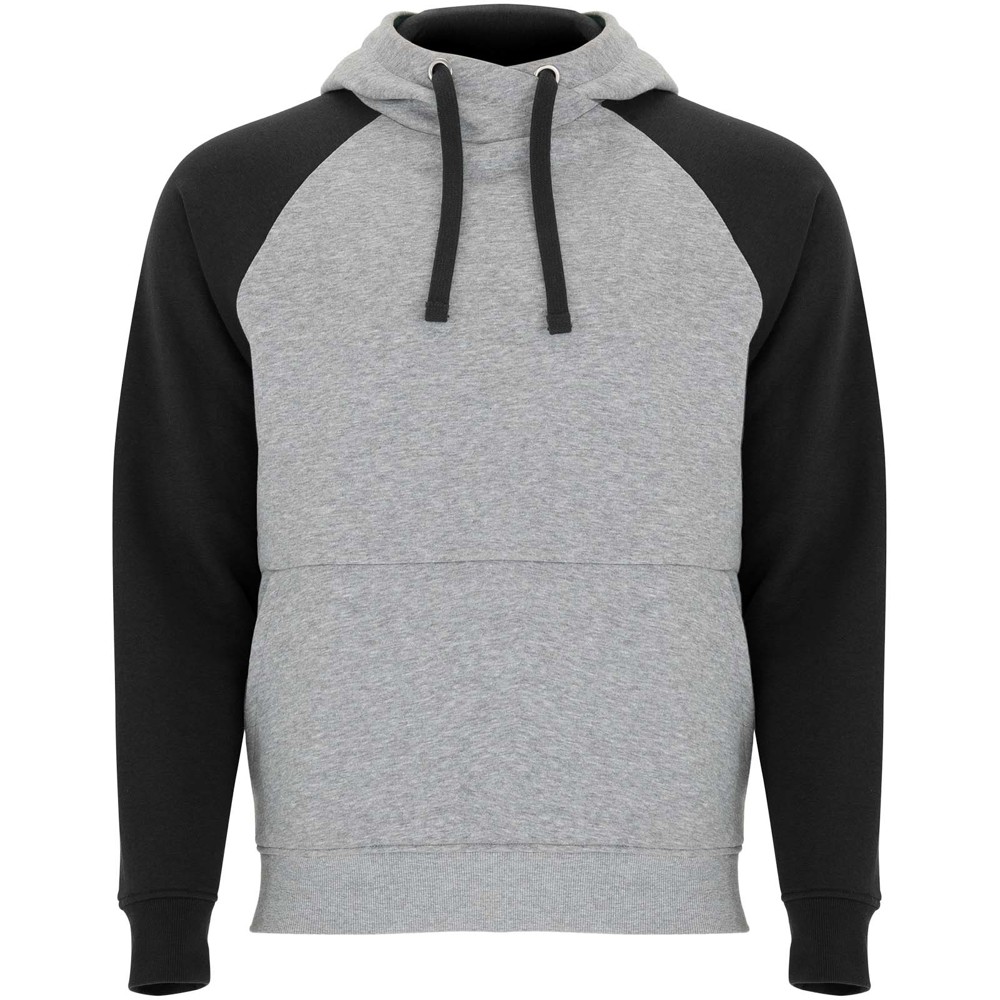 Badet 280 g/m² unisex tweekleurige hoodie - Gemêleerd grijs, Zwart