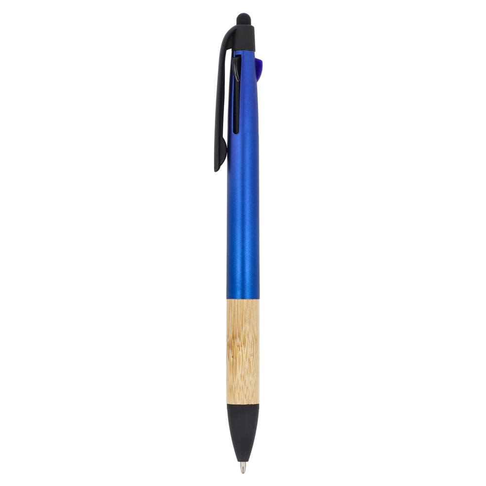 3-kleuren pen met bamboe grip
