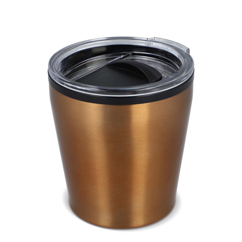 Koffiebeker metallic 180ml - oranje