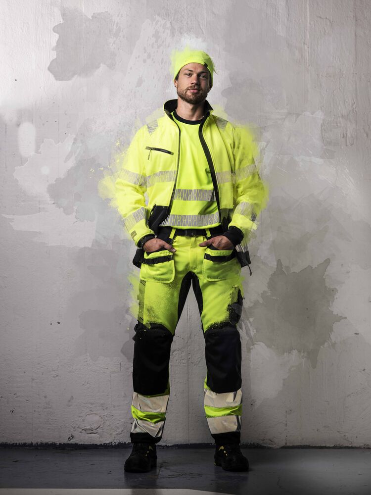 Jobman - 1190 Hi-Vis Windblocker Jacket Geel/Zwart XS