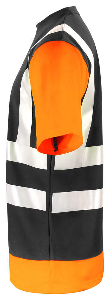 Jobman - 5126 Hi-Vis T-shirt Zwart/HV Oranje 4XL
