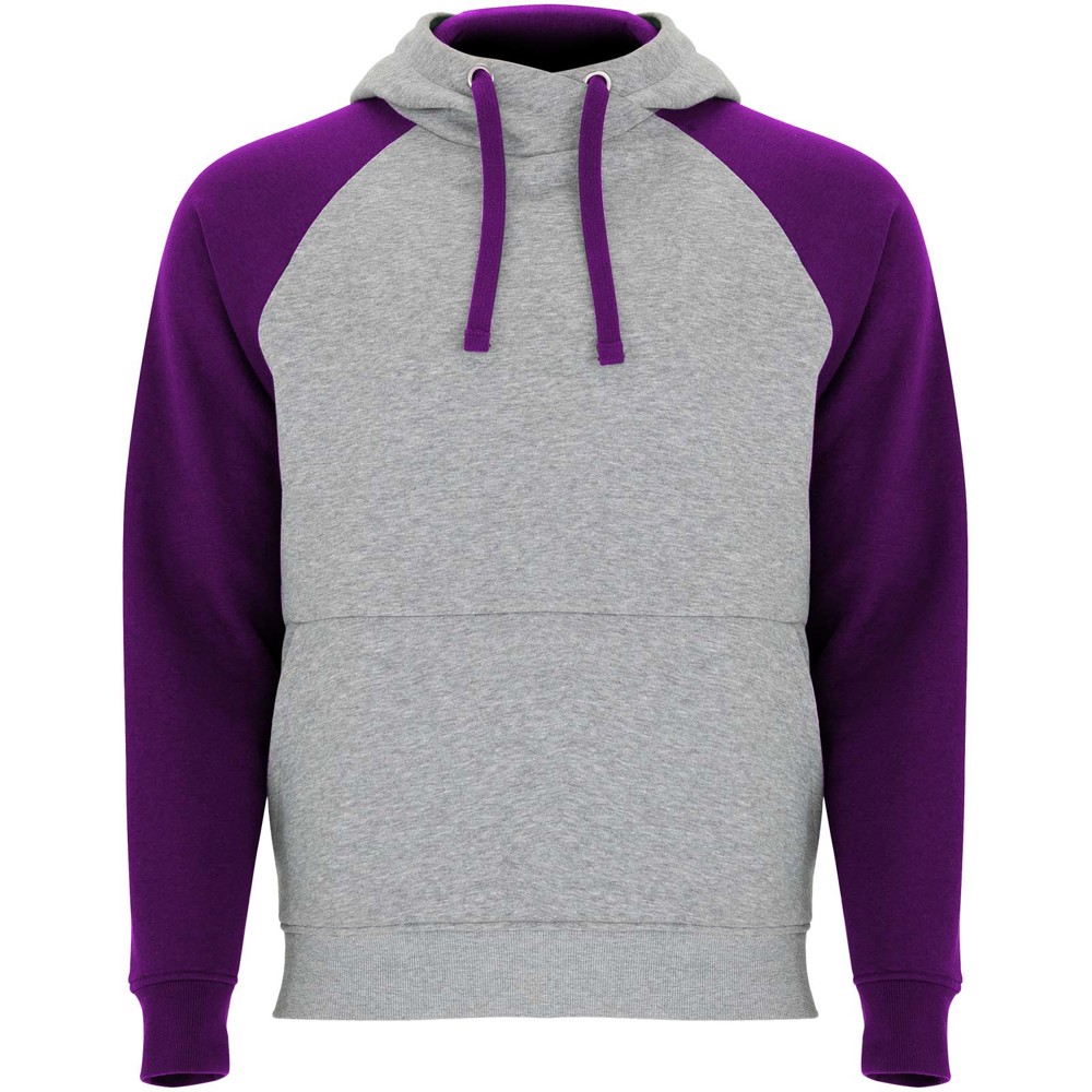 Badet 280 g/m² unisex tweekleurige hoodie - Gemêleerd grijs, Paars