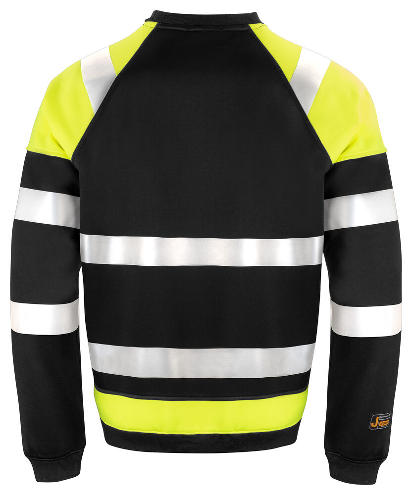Jobman - 5124 Hi-Vis Sweatshirt Zwart/HV Geel 4XL