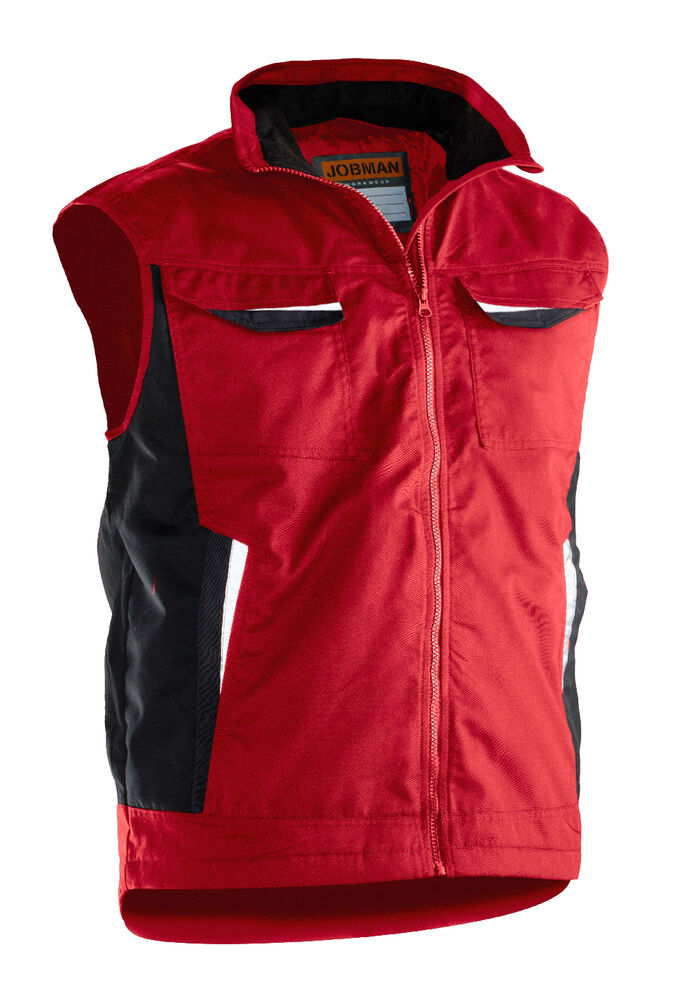 Jobman - 7517 Service Vest Lined - Rood