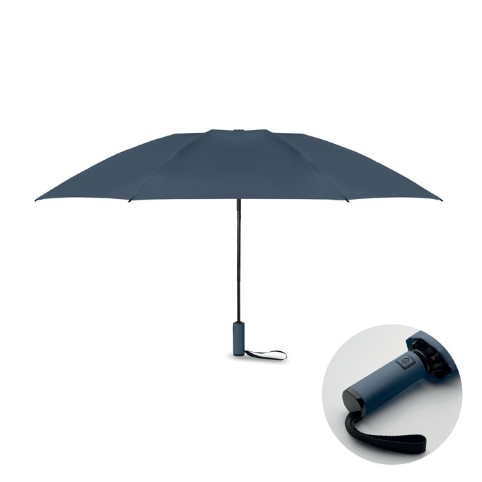 AGUMBE - 23" windbestendige paraplu - blauw