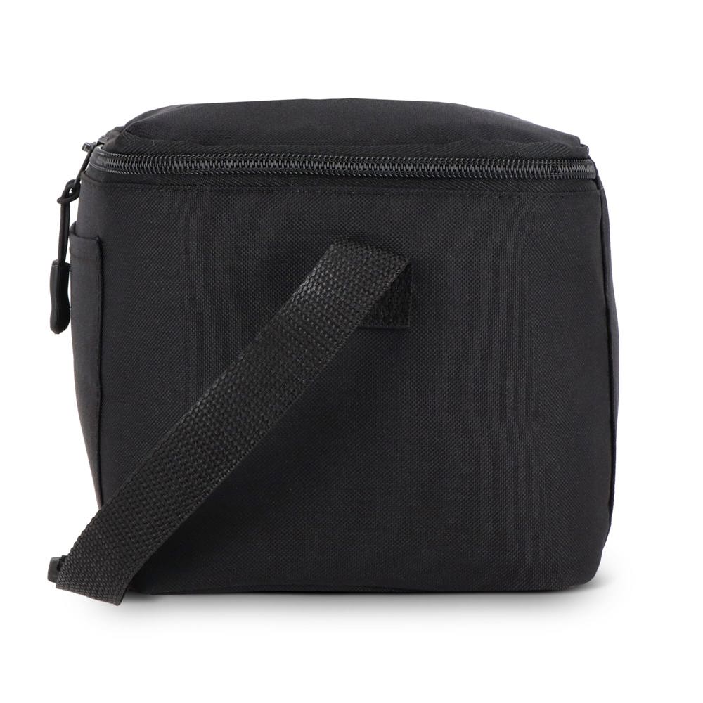 600D gerecycled PET koeltas voor 6 blikjes 25 x 14.5 x 15.5 cm 5 L