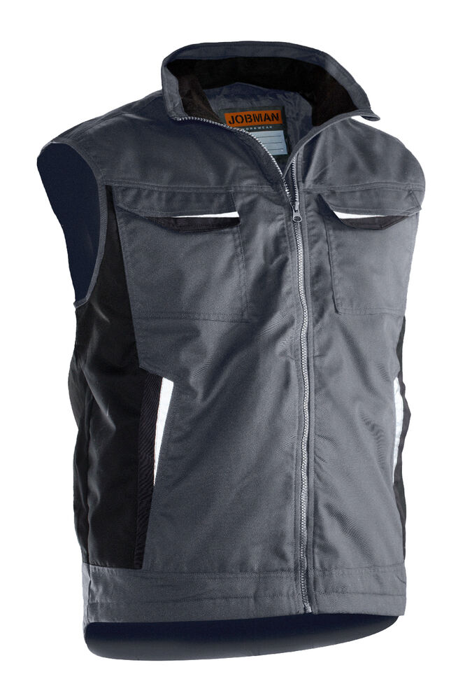 Jobman - 7517 Service Vest Lined - Donkergrijs