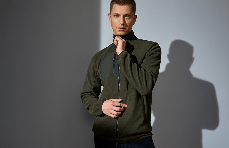 Bonded fleece jas