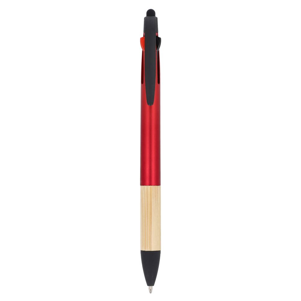 3-kleuren pen met bamboe grip