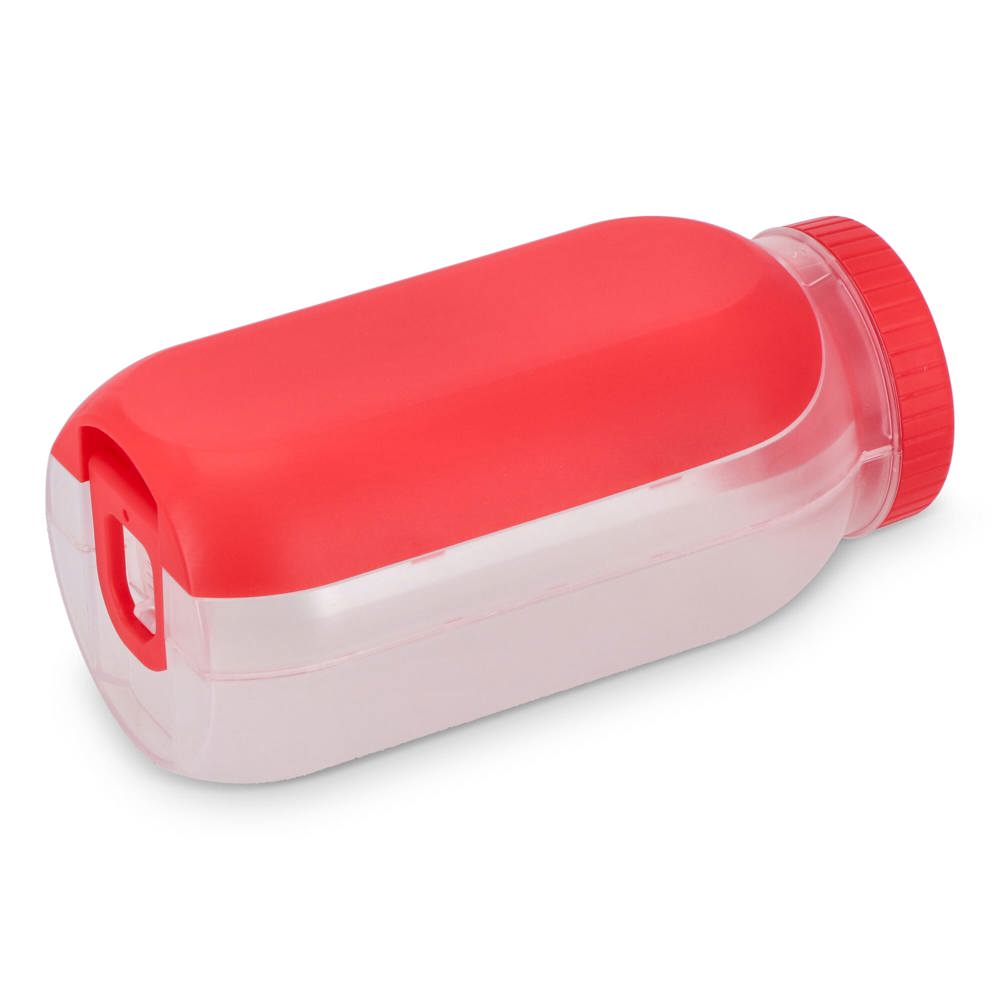 Alles-in-één Lunchkom met Sausvakje en Lepel-Vork - rood