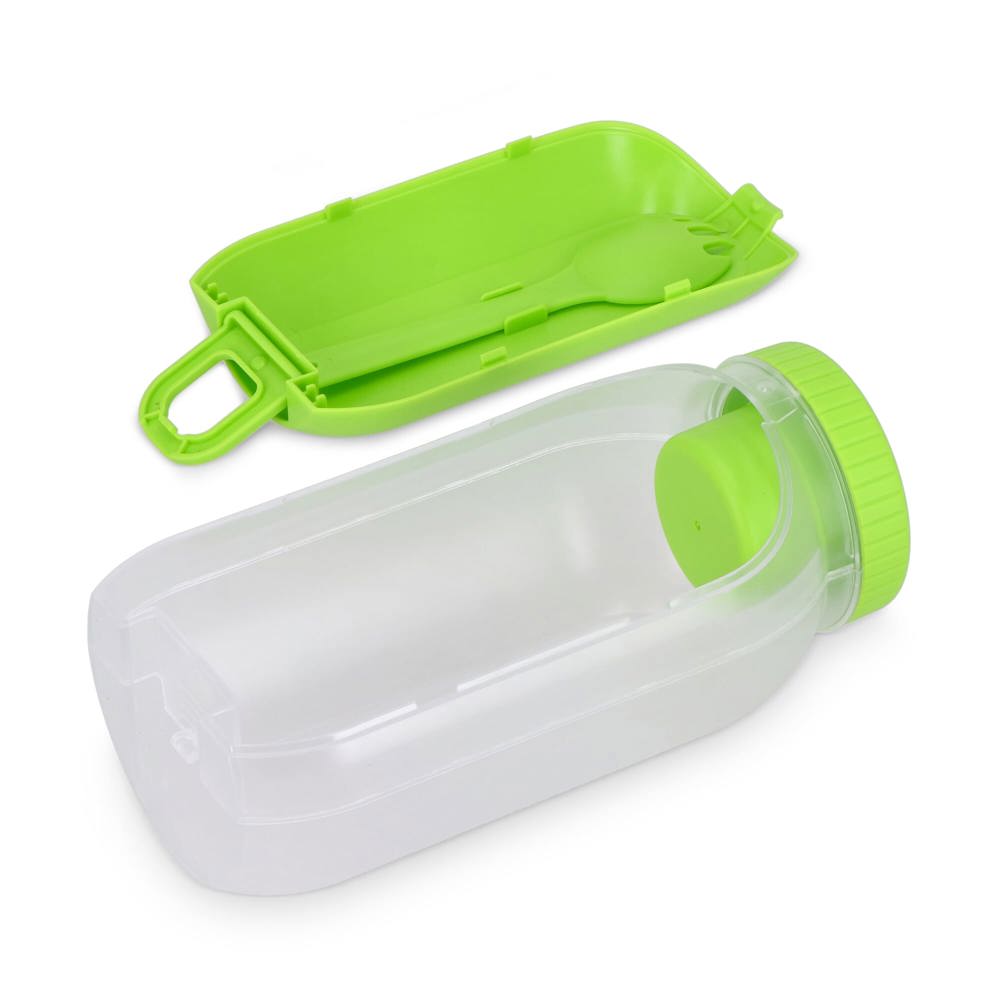 Alles-in-één Lunchkom met Sausvakje en Lepel-Vork