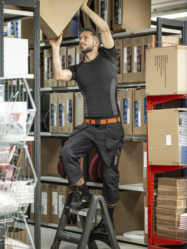 Jobman - 5577 T-shirt Next To Skin Donkergrijs/Zwart S