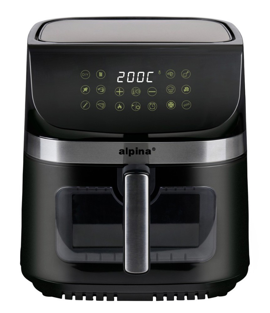 ALPINA Air Fryer 9L 1800W Digital Display- Zwart