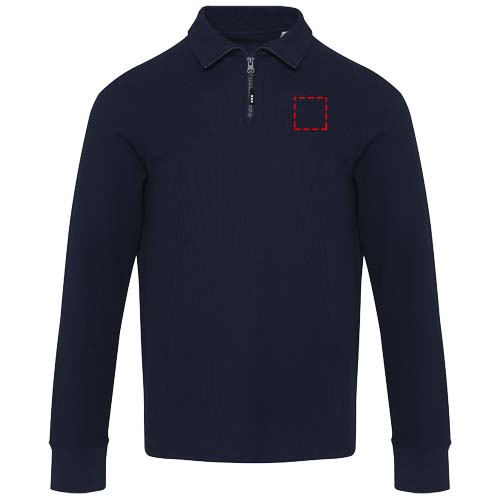Apollo 245 g/m² uniseks half-zip poloshirt met lange mouwen