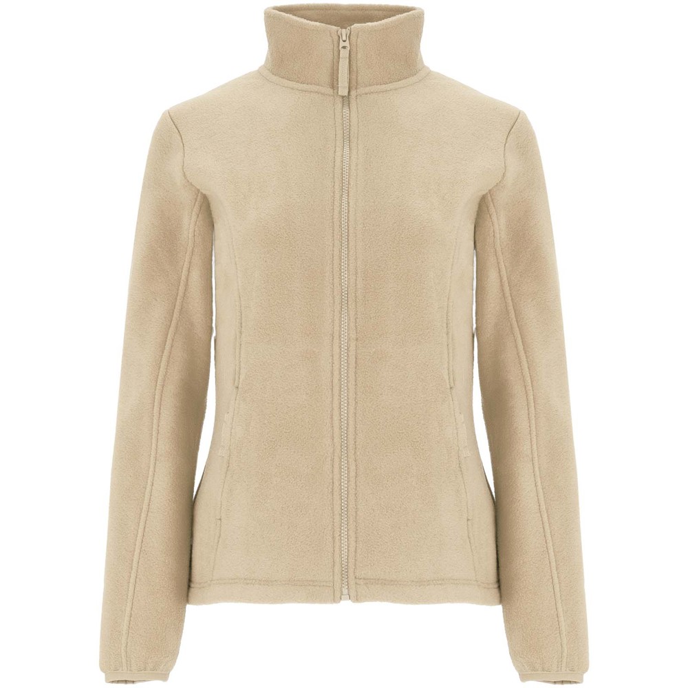 Artic fleece damesjack met volledige rits - Zand