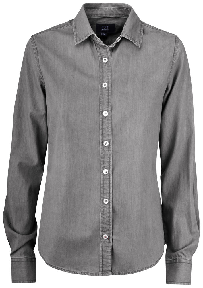 Cutter & Buck - Ellensburg Denim Shirt Dames - Demin Grijs