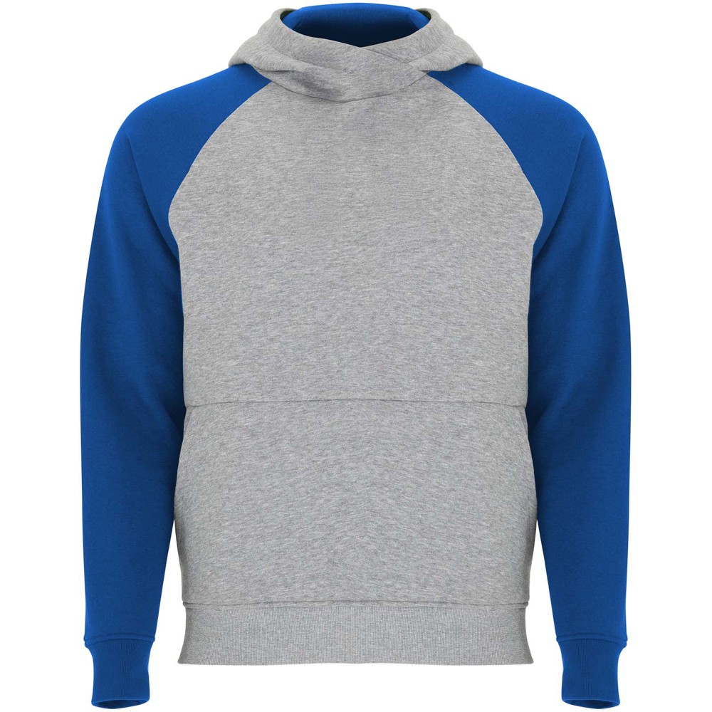 Badet 280 g/m² tweekleurige kinderhoodie - Gemêleerd grijs, Koningsblauw