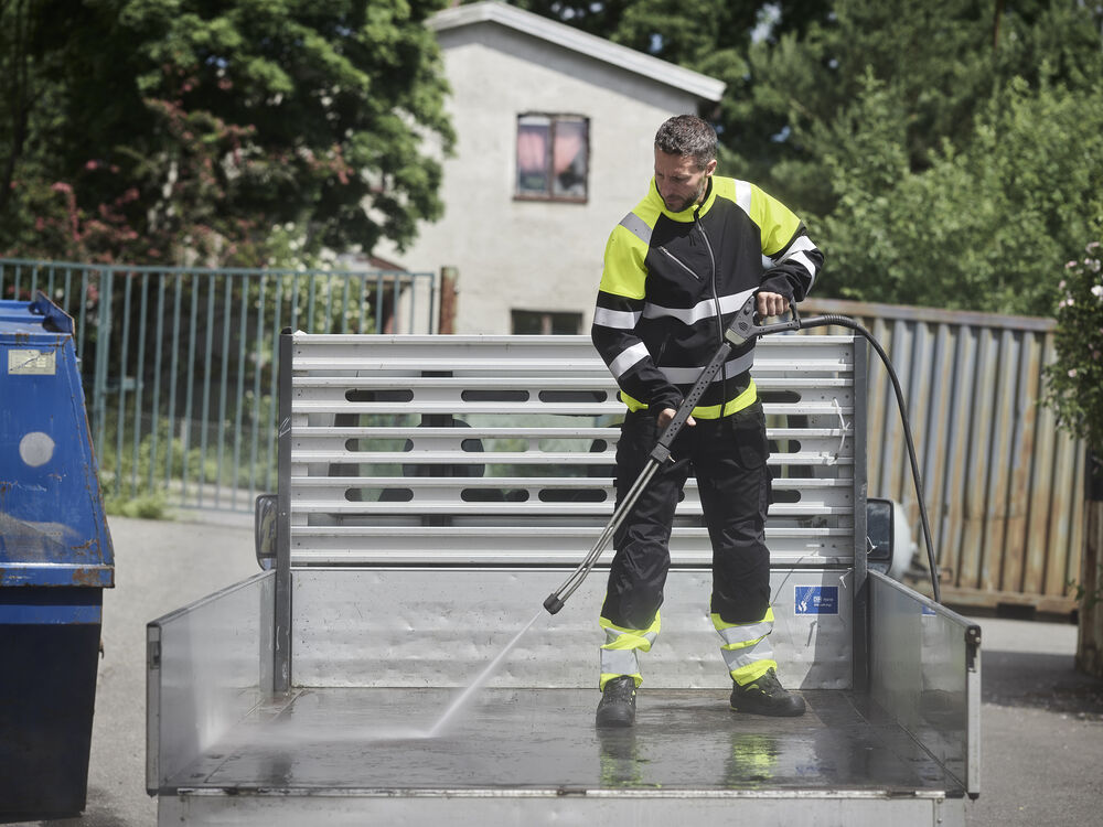 Jobman - 2134 Hi-Vis Stretch Trousers Core HP Donkergrijs/Geel 152