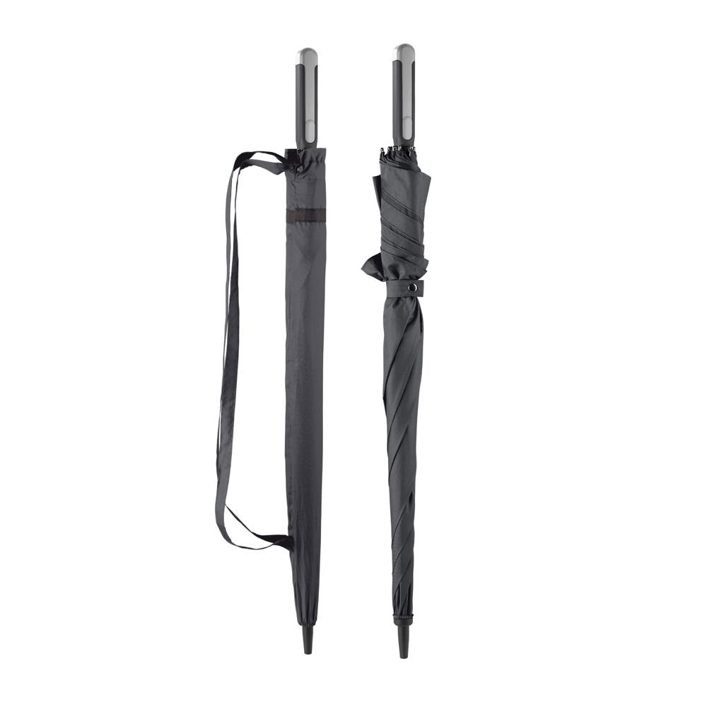 Deluxe vierkante paraplu met draaghoes 27” auto open
