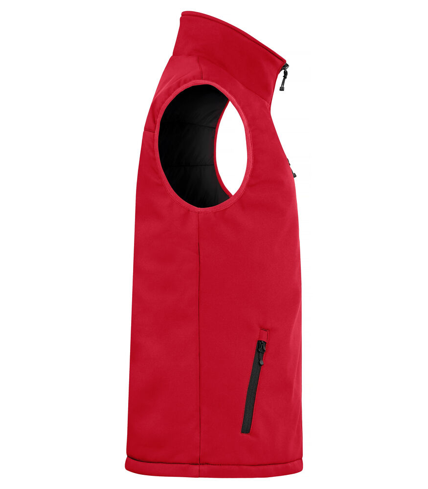 Clique - Padded Softshell Vest Rood 4XL