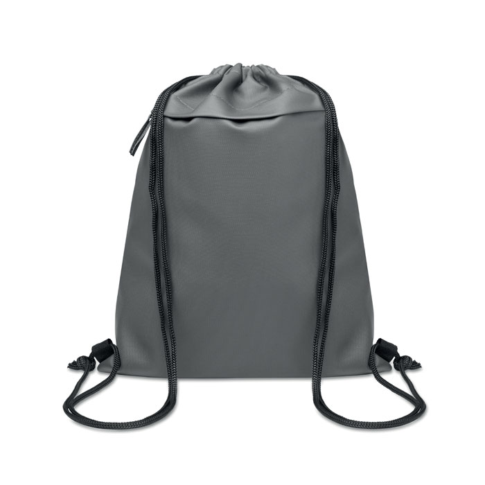 BANGKOK BAG - Trekkoordtas van 600D RPET - Steengrijs