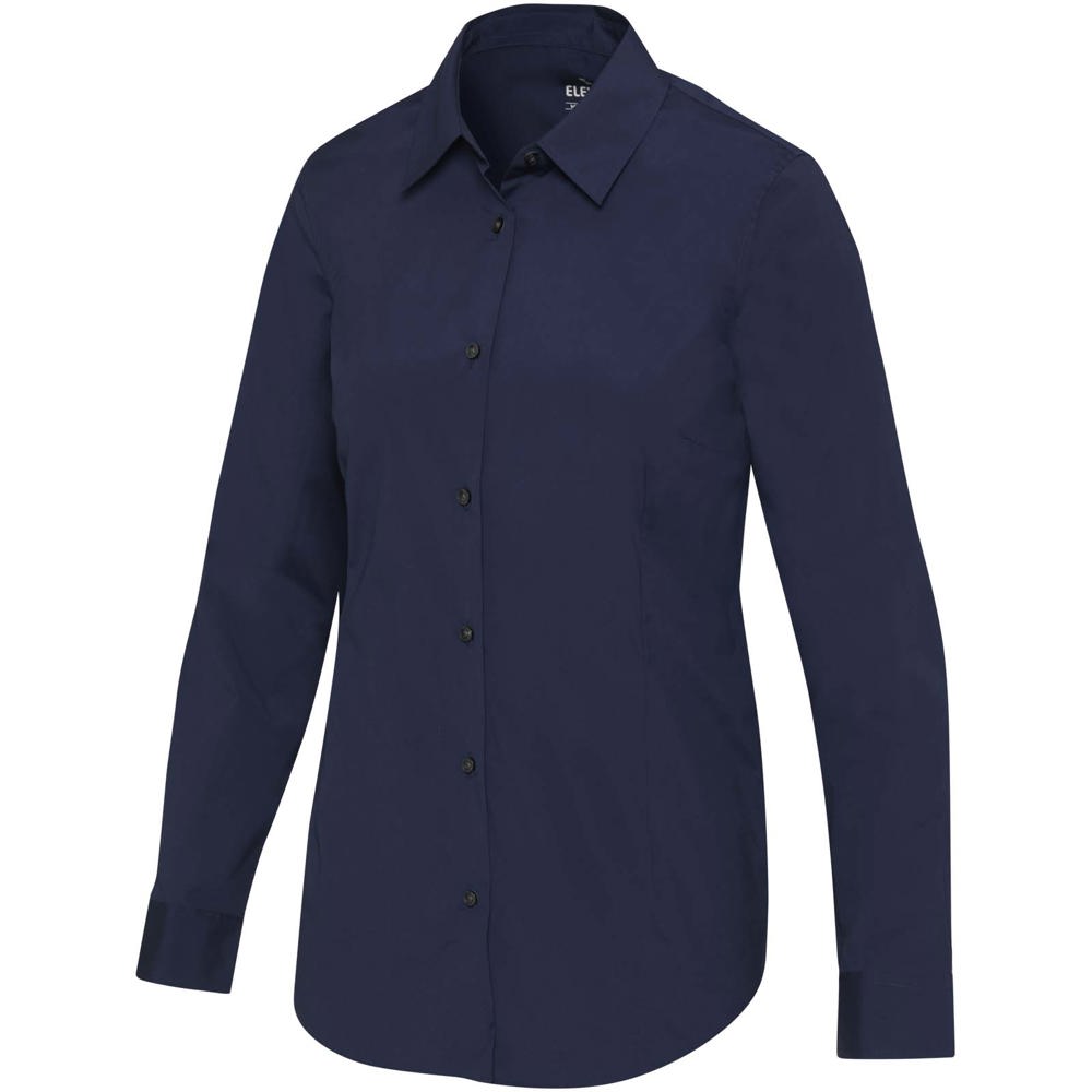 Carnelian 133 g/m² poplin damesshirt - Marineblauw