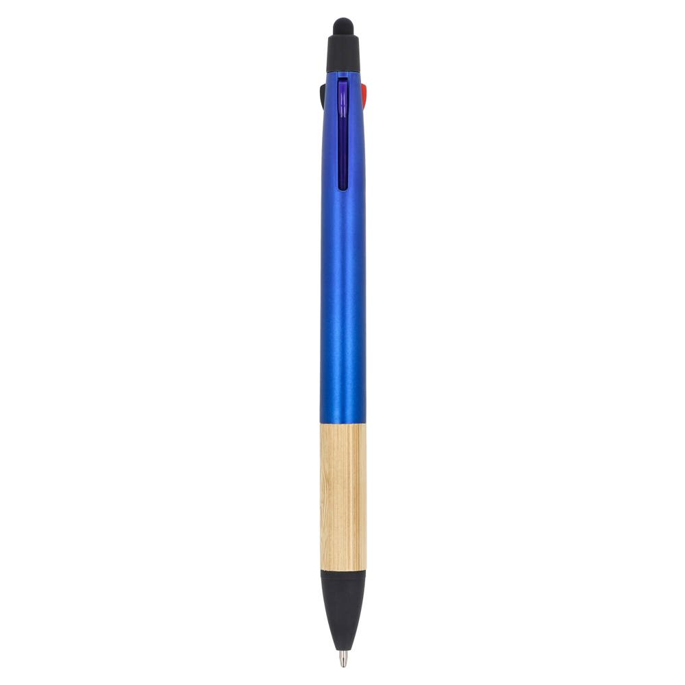 3-kleuren pen met bamboe grip