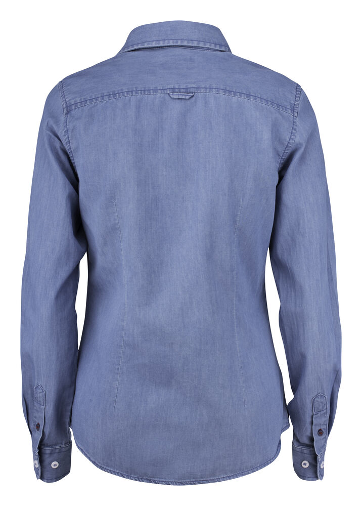 Cutter & Buck - Ellensburg Denim Shirt Dames Denim Blauw M