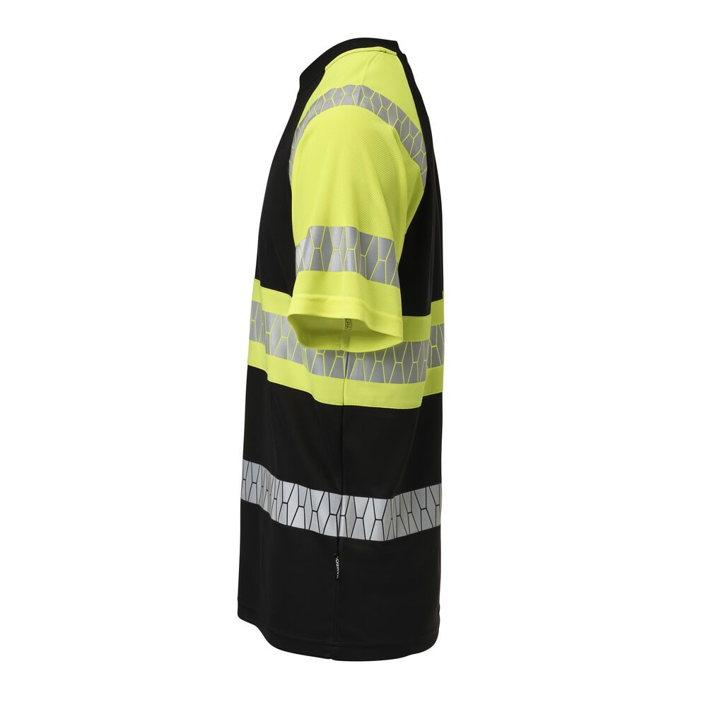 Jobman - 5226 T-shirt Hi-Vis Zwart/Geel 4XL