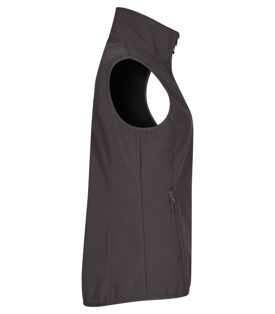 Clique - Classic Softshell Vest Women Donkergrijs XXL