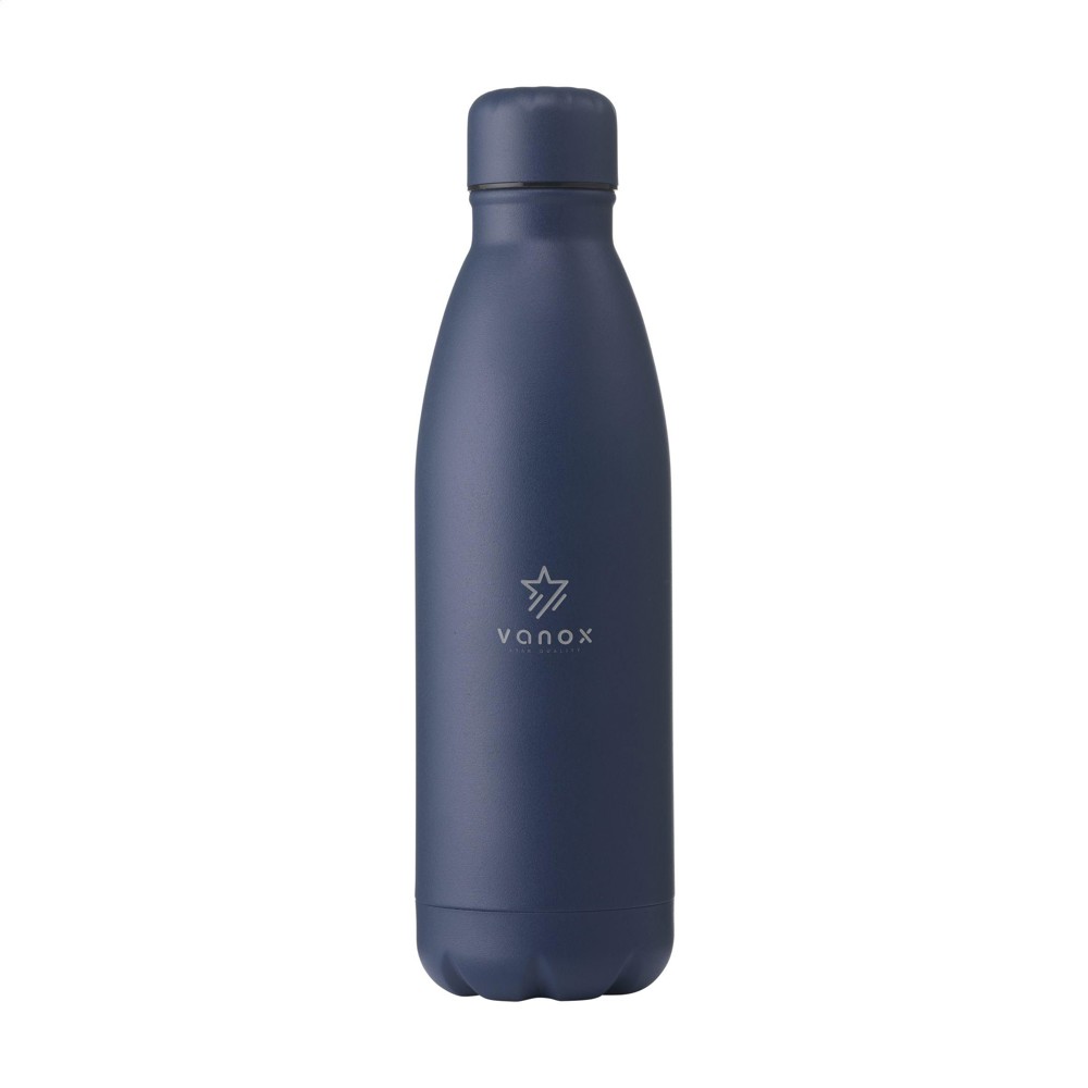 Topflask Premium RCS Recycled Steel 500 ml drinkfles - donkerblauw (± PMS 533C)