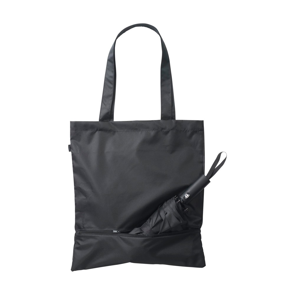 Nimbro RCS RPET opvouwbare paraplu 21 inch - Zwart