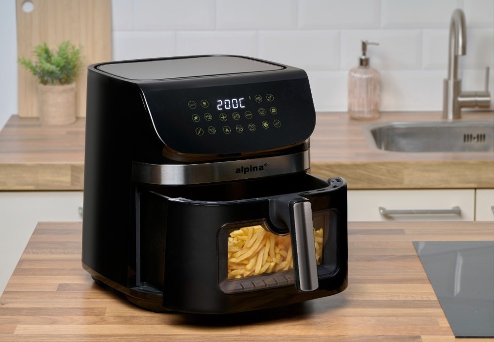 ALPINA Air Fryer 9L 1800W Digital Display- Zwart