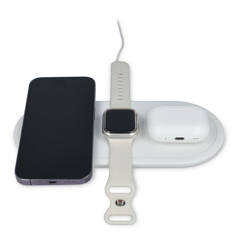3-in-1 Draadloze Oplader 15 W, Smartphone / Apple Watch / AirPod