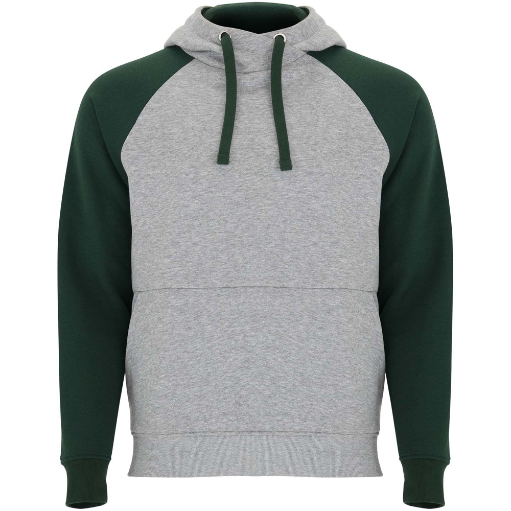 Badet 280 g/m² unisex tweekleurige hoodie - Gemêleerd grijs, Flessengroen