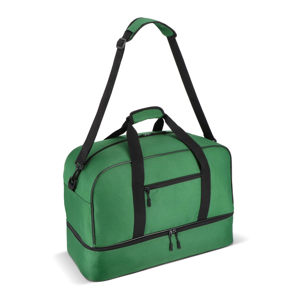 600D gerecycled PET sport- en reistas 55.5 x 25 x 36 cm 50 L - groen