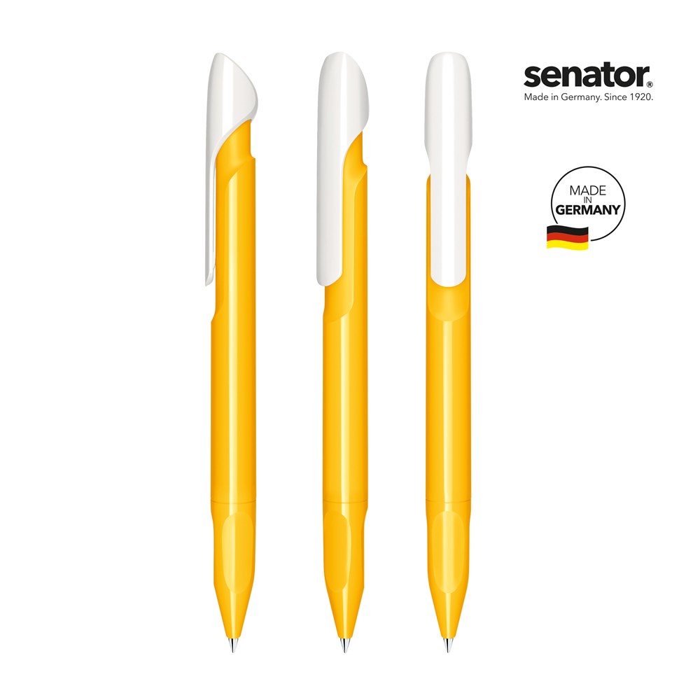 senator® Evoxx Polished Recycled Druckkugelschreiber - wit/geel 7408