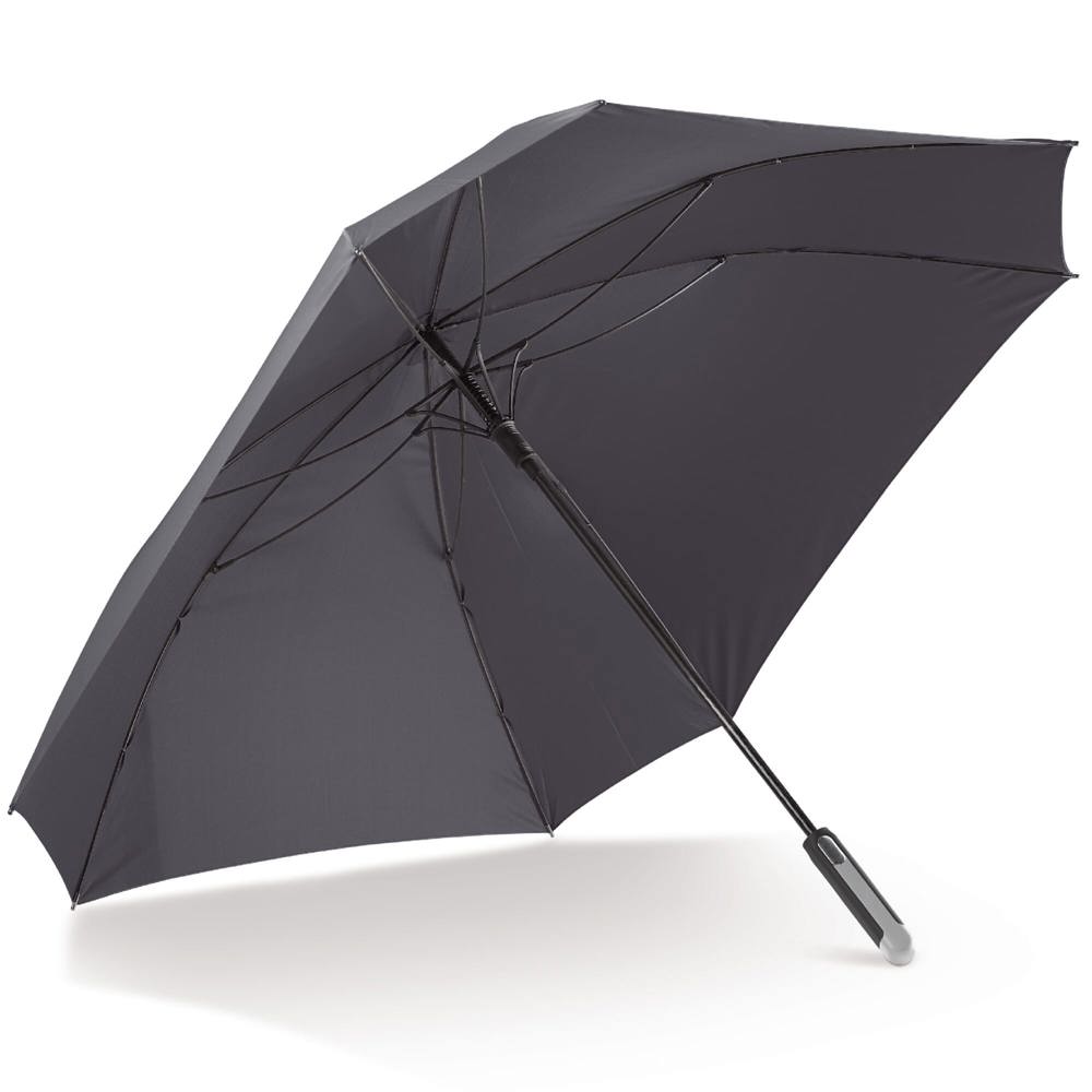 Deluxe 27” vierkante paraplu auto open - Zwart
