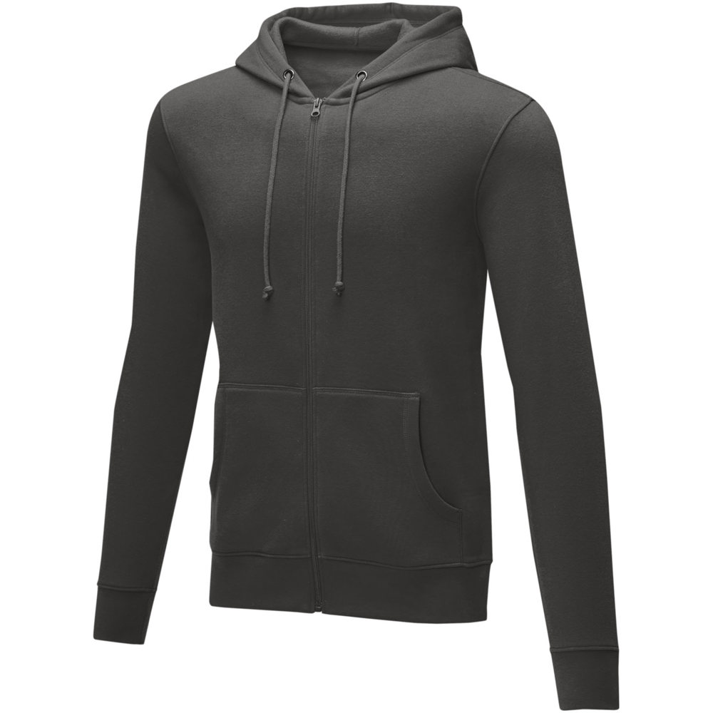 Charon 240 g/m² heren hoodie met ritssluiting - Stormgrijs