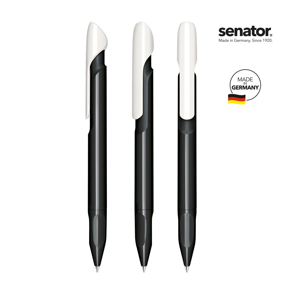senator® Evoxx Polished Recycled Druckkugelschreiber - Zwart