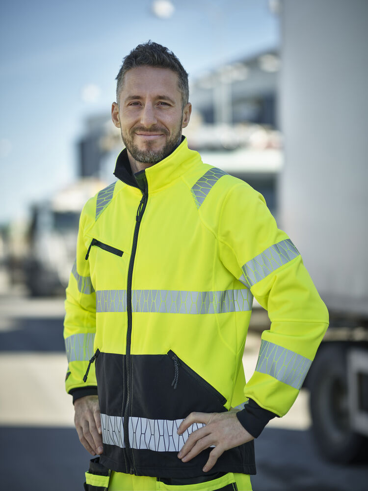 Jobman - 1190 Hi-Vis Windblocker Jacket Geel/Zwart XS