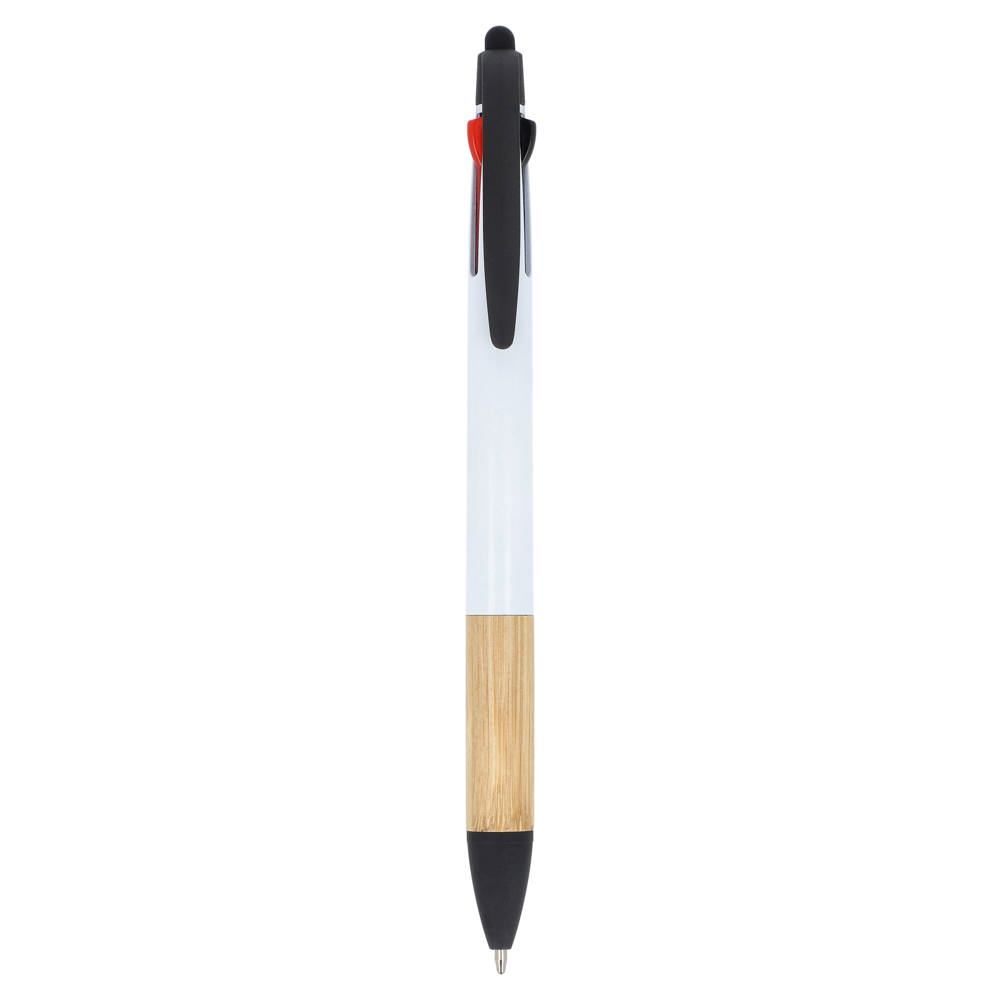 3-kleuren pen met bamboe grip