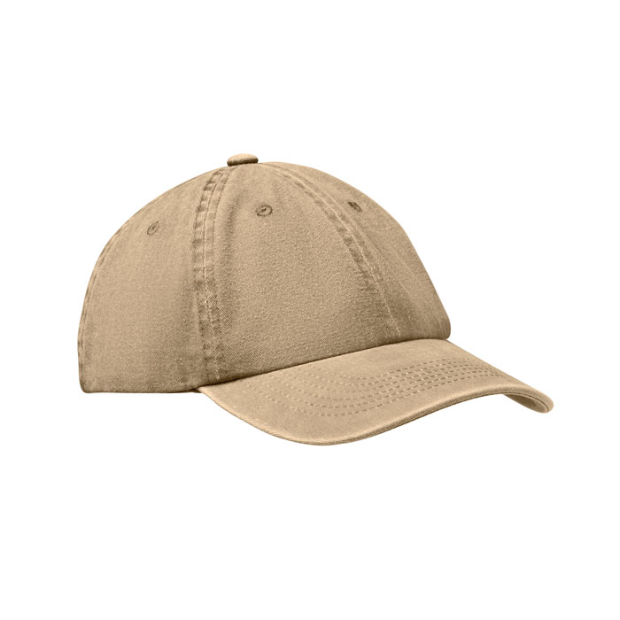 BEAU - 6 panelen baseballcap 265gr/m² - Khaki