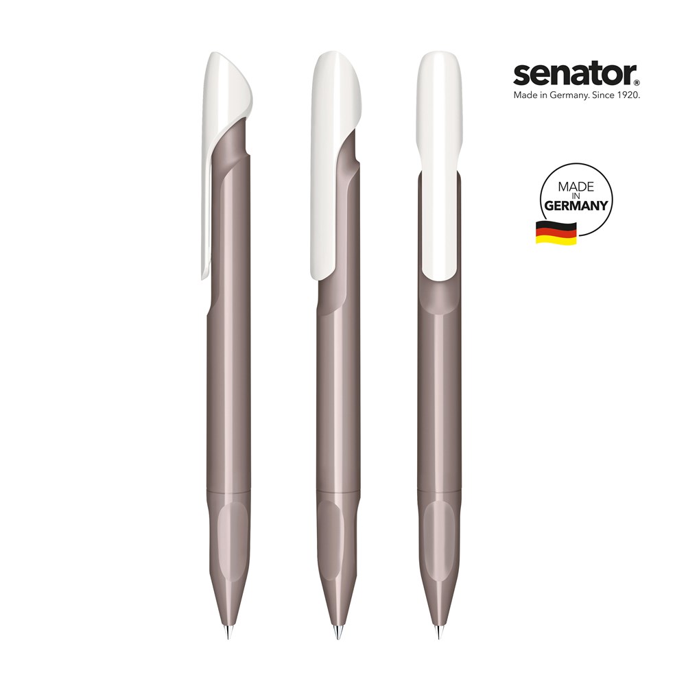 senator® Evoxx Polished Recycled Druckkugelschreiber - grijs Warm grijs 10