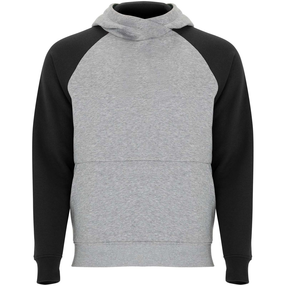 Badet 280 g/m² tweekleurige kinderhoodie - Gemêleerd grijs, Zwart