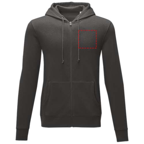 Charon 240 g/m² heren hoodie met ritssluiting