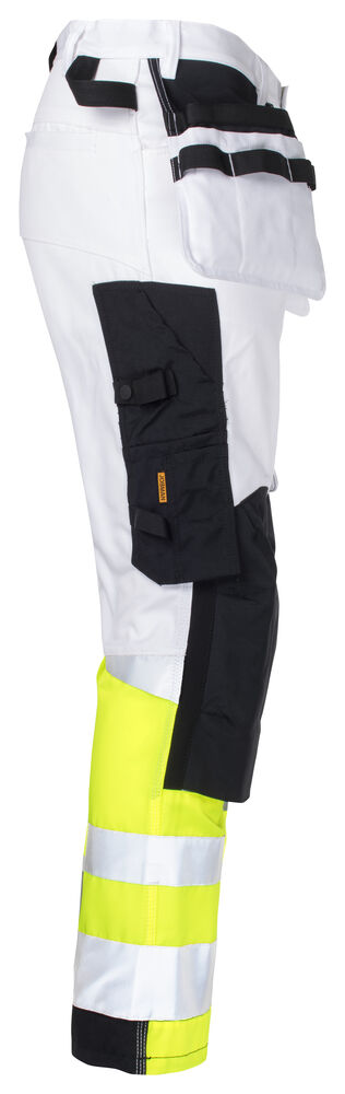 Jobman - 2134 Hi-Vis Stretch Trousers Core HP Wit/Geel 146