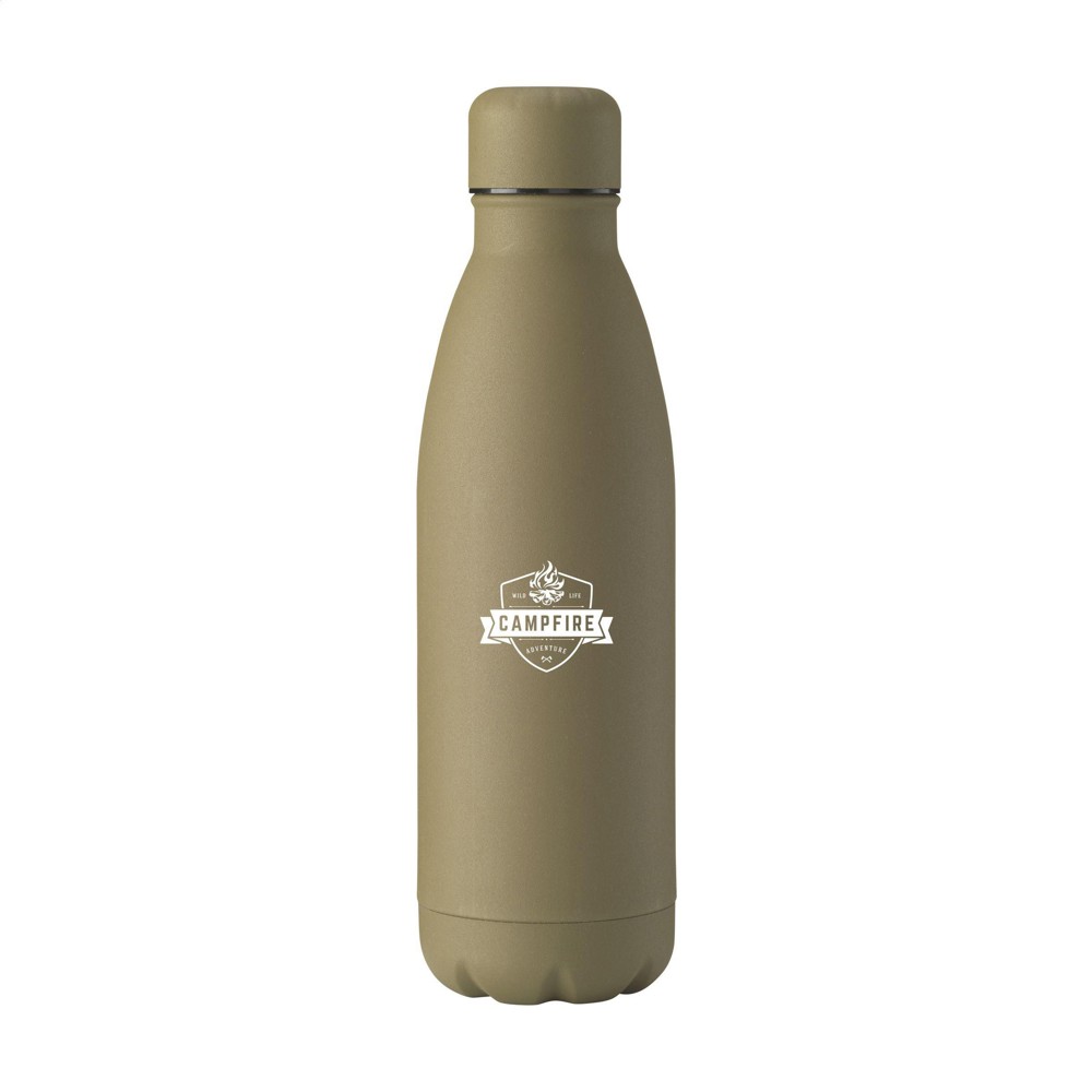 Topflask Premium RCS Recycled Steel 500 ml drinkfles - bruin (± PMS 2328)