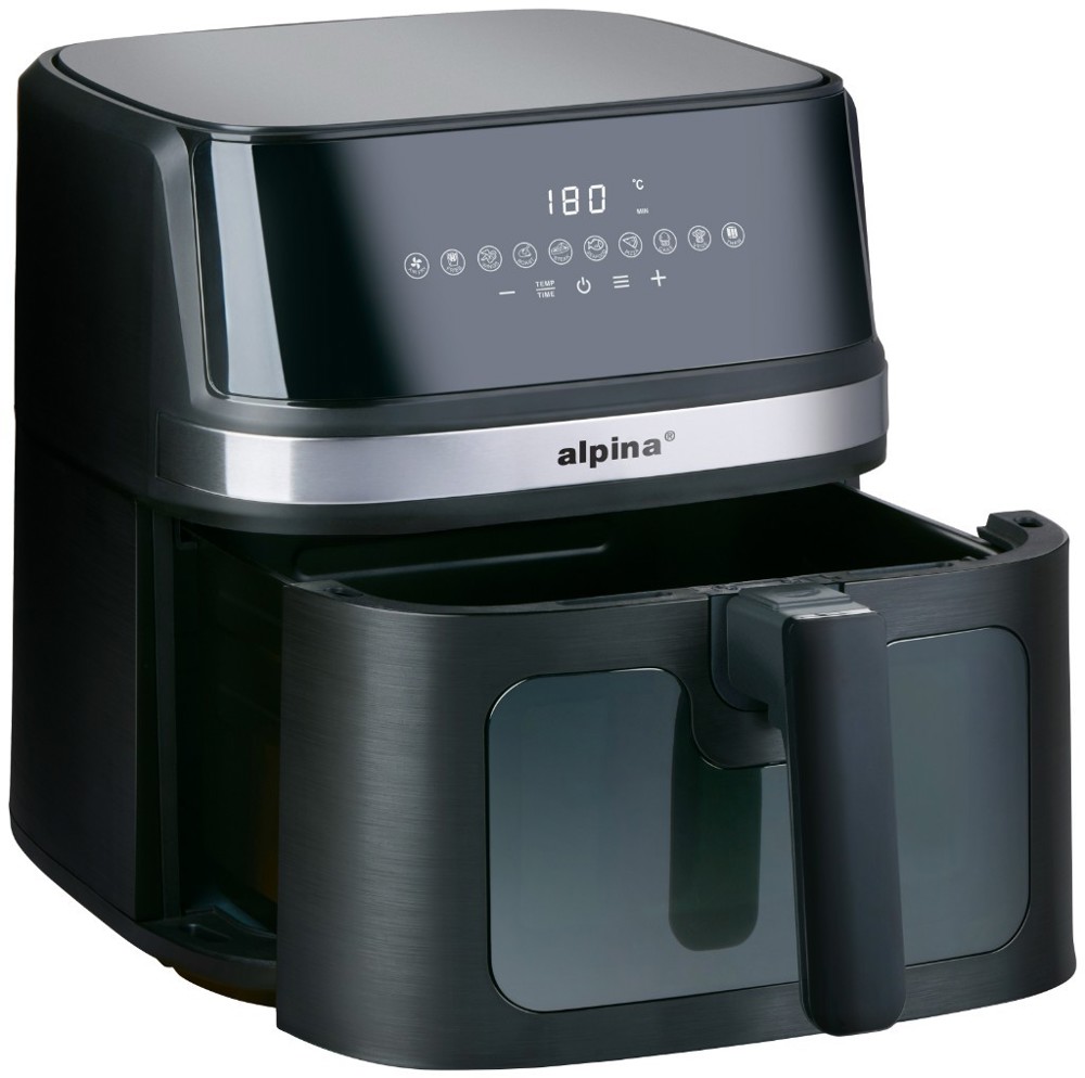 ALPINA Air Fryer 8L 1700W 230V- Zwart